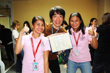 法人研修；週6日で1日9コマ。セブで英語漬けの日々で英語を話すこと抵抗感がゼロに。